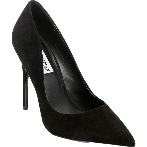 STEVE MADDEN WOMEN'S DAISIE PUMP, BLACK SUEDE,